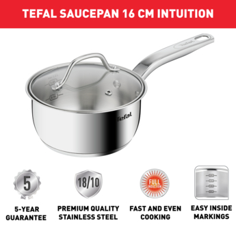 Tefal Simply Chef Sauce Pan 16 cm diameter with Lid 1.5 L capacity Price in  India - Buy Tefal Simply Chef Sauce Pan 16 cm diameter with Lid 1.5 L  capacity online at